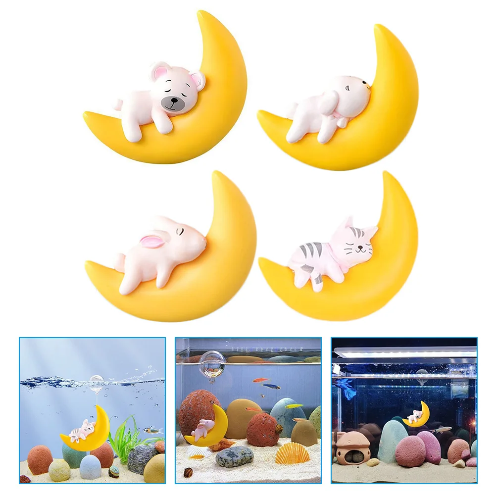 

Tank Floatingmoon Decor Aquarium Figurines Ornament Tiny Decorations Animal Float Crafts Adorn Supplies Decors