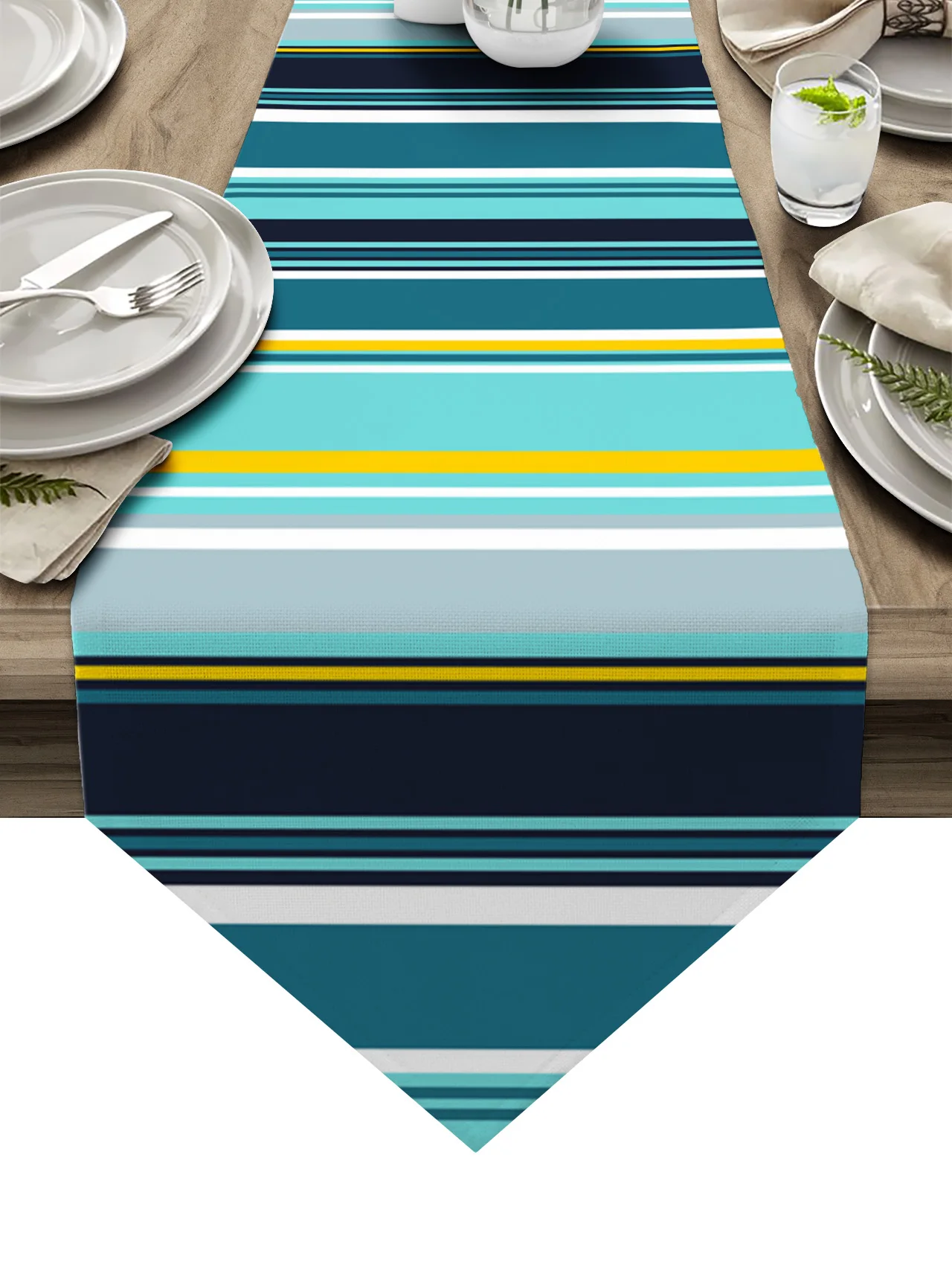 

Декоративная скатерть в красочную полоску, украшение для дома, украшение для стола, скатерть для стола