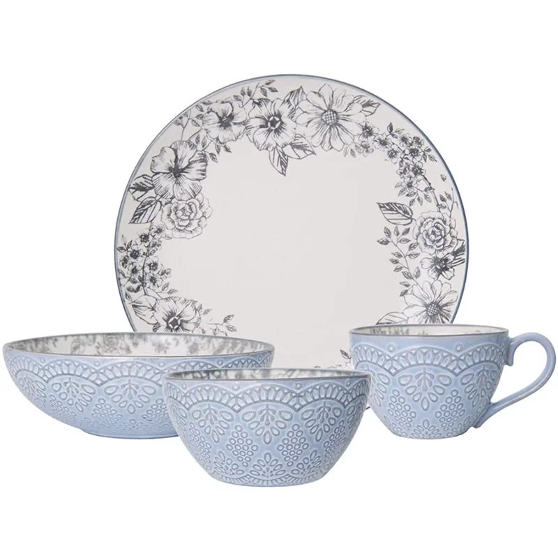 

Pfaltzgraff Gabriela Gray 16-Piece Stoneware Dinnerware Set, Service for 4 - ,Gabriela Greycomplete tableware set