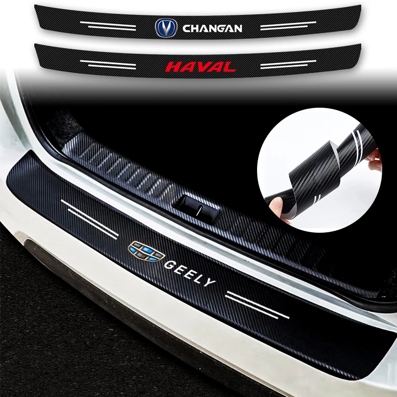 

Car Trunk Protection Scratch Carbon Fiber Sticker for Hyundai Tucson 2021 Accent I10 I20 Kona Getz Solaris I30 Creta Accessories