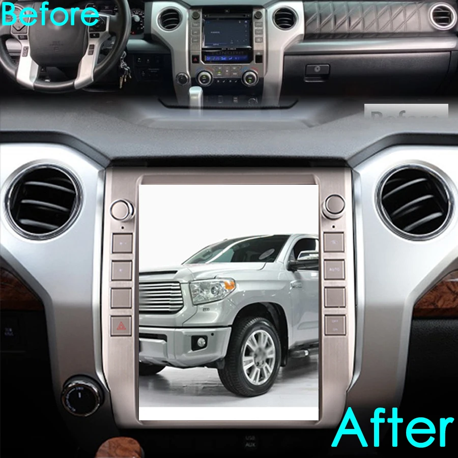 Сменный Головной блок в стиле Tesla для автомобиля Android Toyota Tundra 2014-2020 обновленное