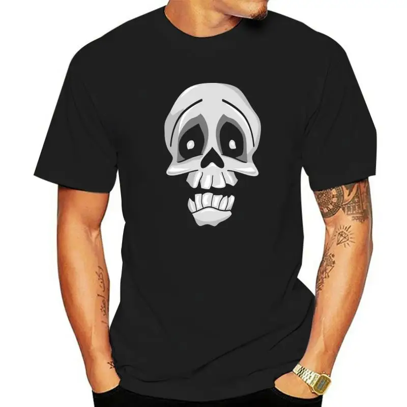 

Funny Skeleton T Shirt For Guys Men Black Tshirt Halloween T-shirt Kawaii Skull Clothing Cotton Fabric Tops Cartoon Tee Hot Sale