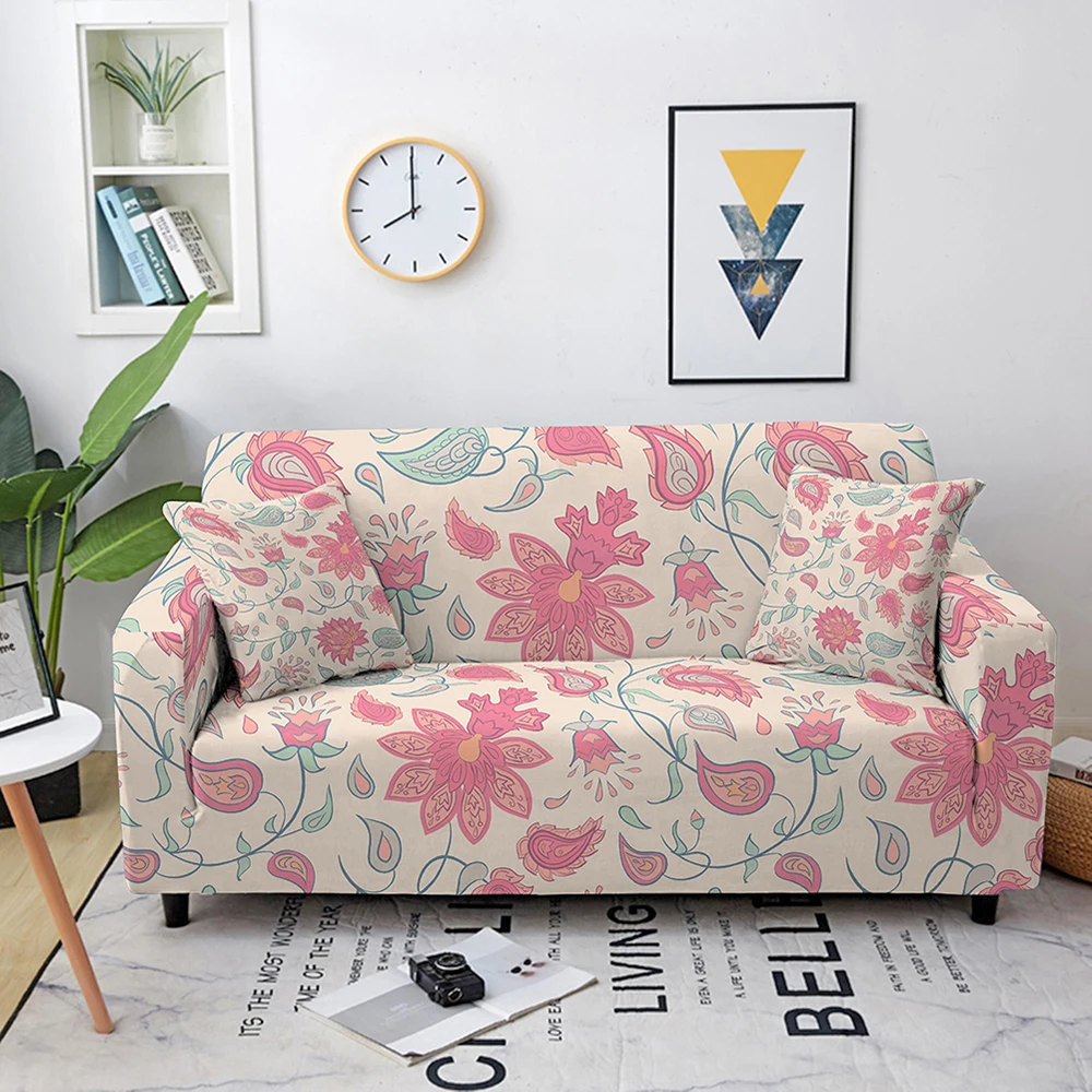 

Flowers Sofa Cover Elastic Sofa Cover for Living Room Modern Corner Sectional Sofa Slipcover Armchair Couch Covers 1/2/3/4-seat
