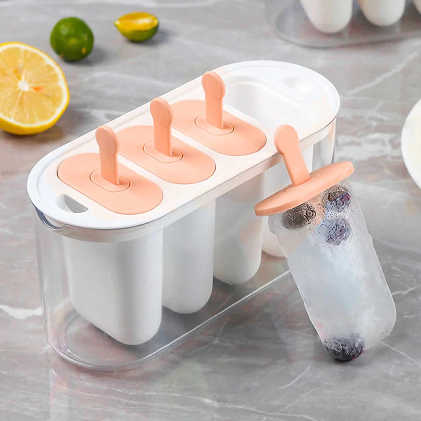 

1 шт., форма для мороженого, фруктовый лоток, 4 картриджа, форма для мороженого, практичный кухонный гаджет, принадлежности, аксессуары