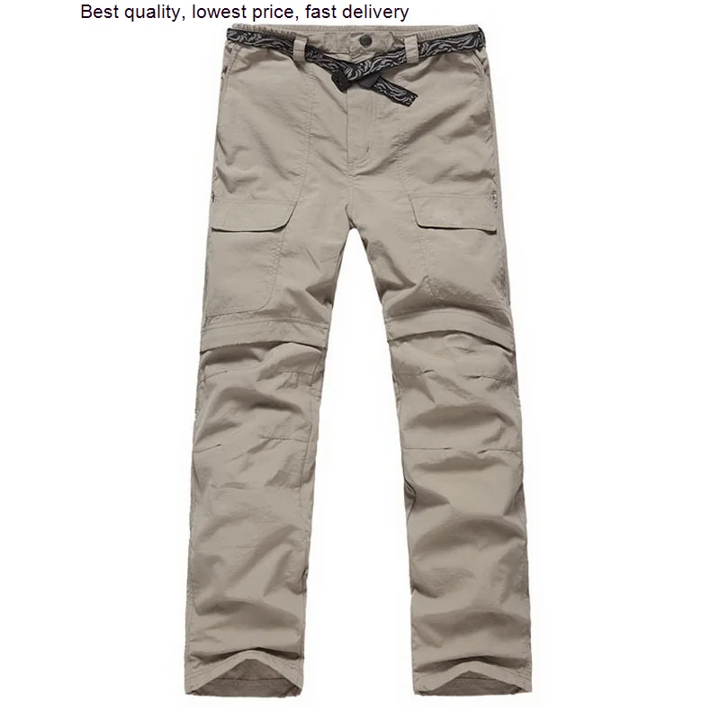 

New Men Quick Dry Removable Breathable Hiking Shirts/ Pants Summer Sun UV Protection Sportswear Suits Outdoor Clothing Set ST02