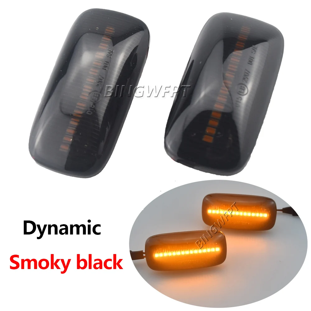 

2x Гибкие Светодиодные Боковые Габаритные Огни С Динамическим Указателем Поворота Для Nissan Maxima Skyline R34 Almera N15 N1...