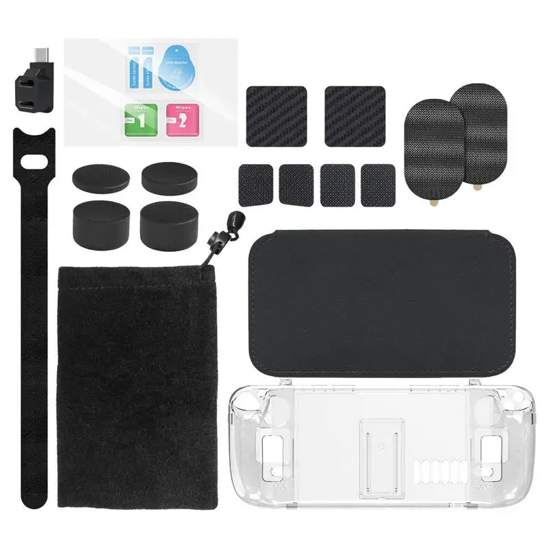 

Dustproof Protection Set For Steam Deck Game Console | All-in-One Crystal Trackpad Tempered Film Storage BagAccessories