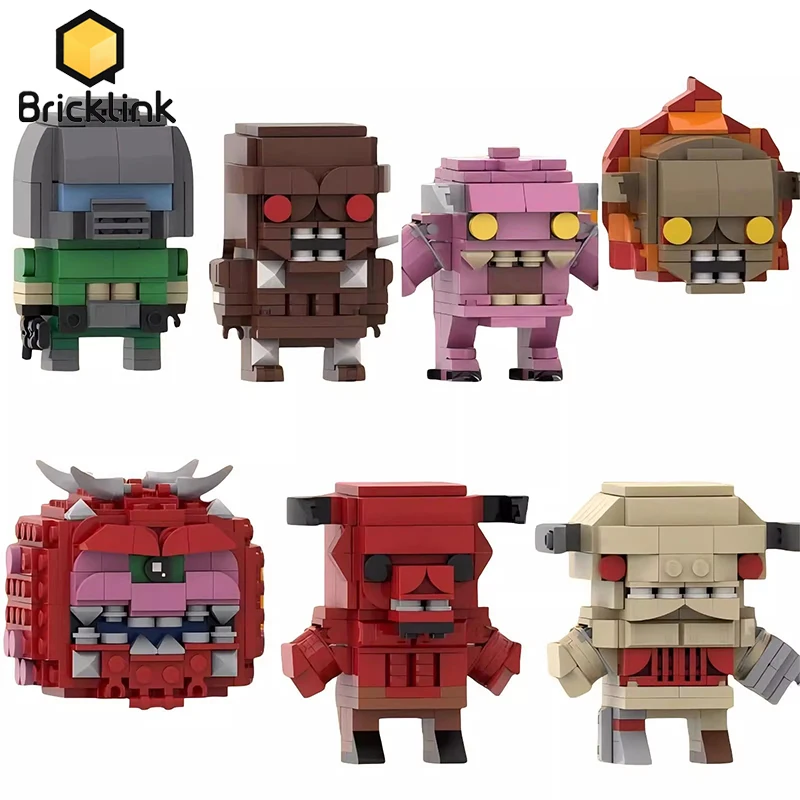 Идеи Bricklink MOC игра Doomed 1993 фигурки наборы Brickheadz кибердемон каккодемон строительные
