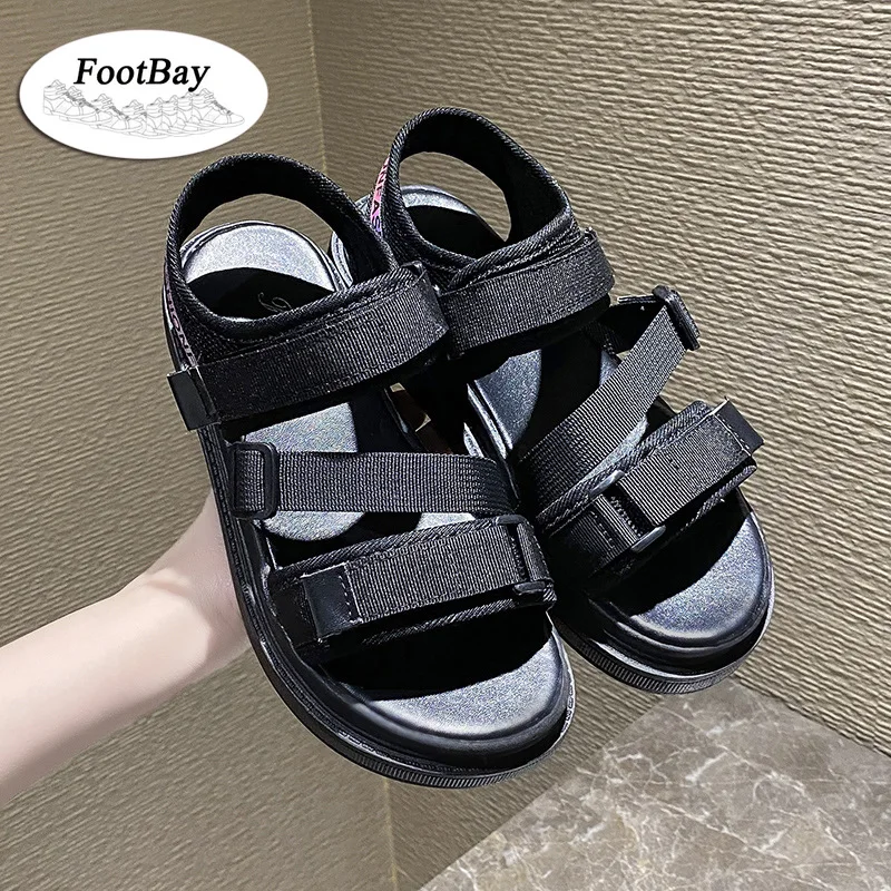 

Sports Summer Thick Soled Velcro Student Women Sandals Female Leisure Beach Shoes Zapatos De Mujer Sandalia Plataforma