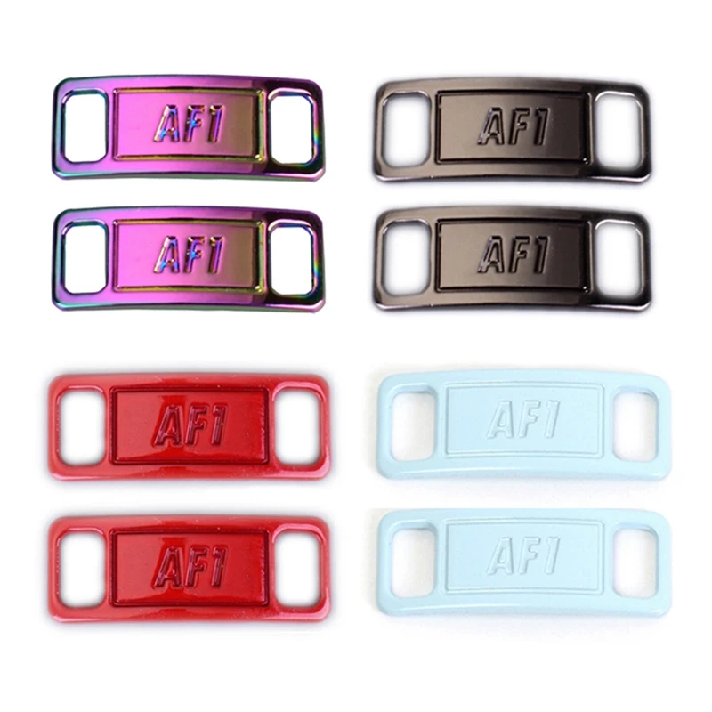 AF1 Shoelace Buckle Diamond DIY Sneakers Shoes Accessories Electroplated stainless steel nameplate Metal shoelace buckle