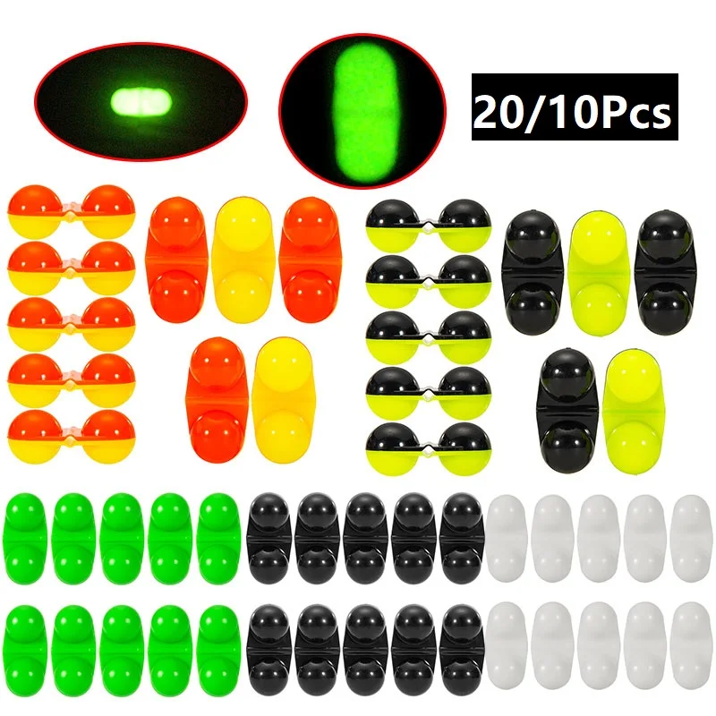 

20/10pcs Sea Fishing Attractor Fishing Double Rattle Attractor Fish Bite Bait Alarm Vibrate Portable Plastic Bell Ringing Beads