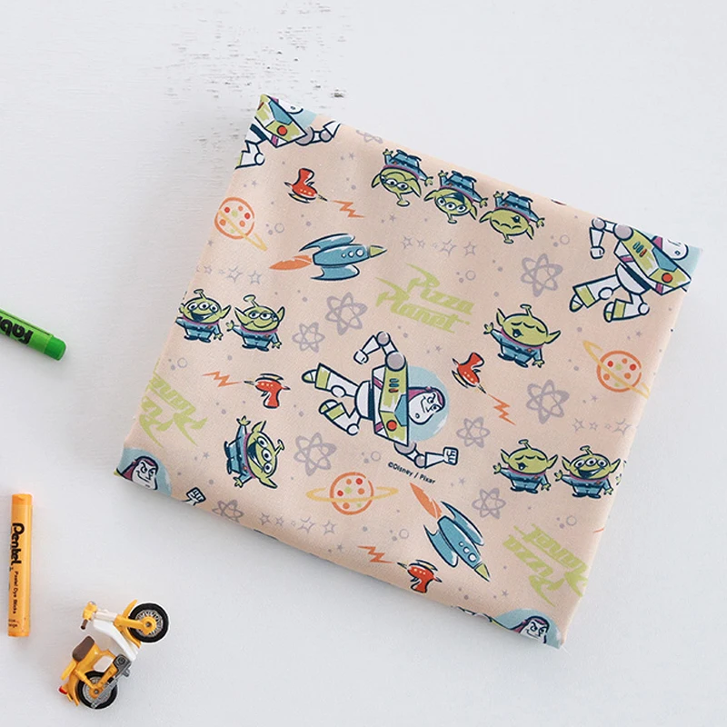 Korea Disney Toy Story 100 Cotton Fabric for Kids Clothese Hometextile Slipcover Sewing Needlework Material Fabric images - 6