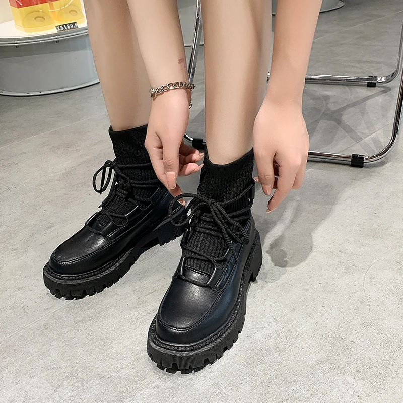 

Autumn and Winter New Women's Nude Boots Solid Color Fashion Round Toe Square Heel Bootsoutdoor Non-slip Comfortable Casualboots