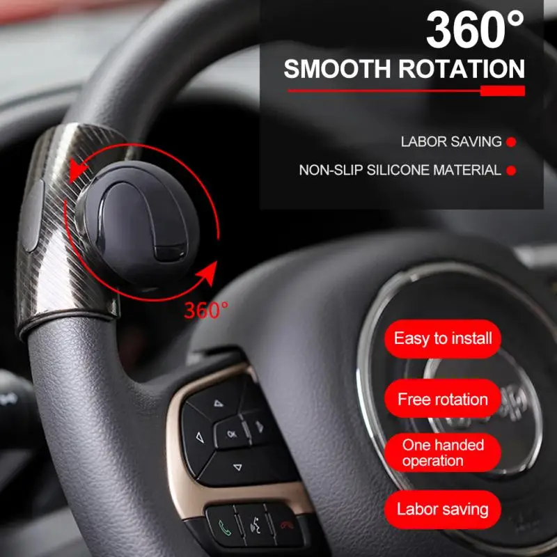 

360° Steering Car Steering Wheel Booster Ball Car Universal Steering Wheel Steering Booster Silicone Car Auxiliary Ball