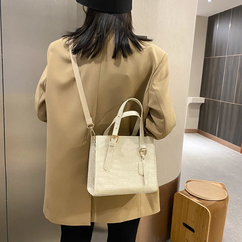 Stone Bag Large Capacity Fashion Trend Shoulder Bag Female Texture Tote Bag Bags for Women
