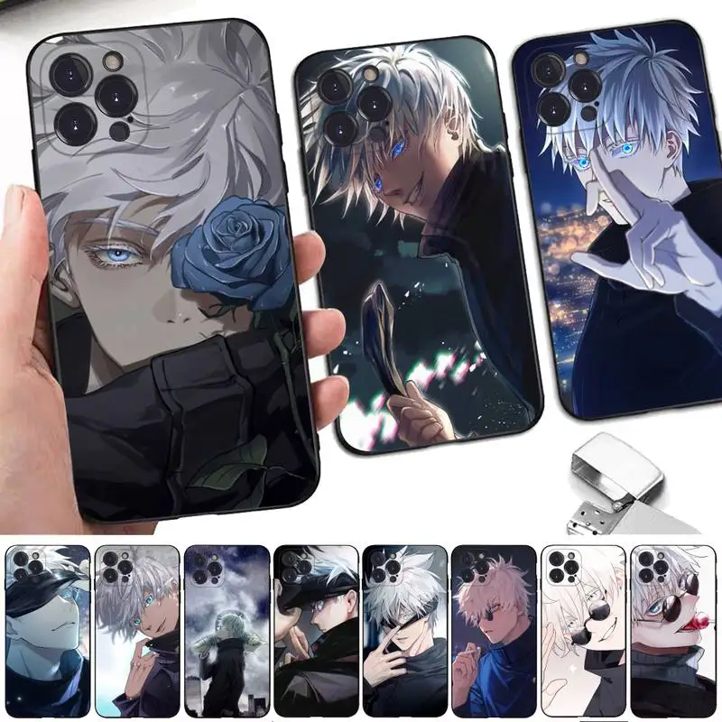 

BANDAI Anime Jujutsu Kaisen Gojo Satoru Phone Case for iPhone 11 12 13 mini pro XS MAX 8 7 6 6S Plus X 5S SE 2020 XR case