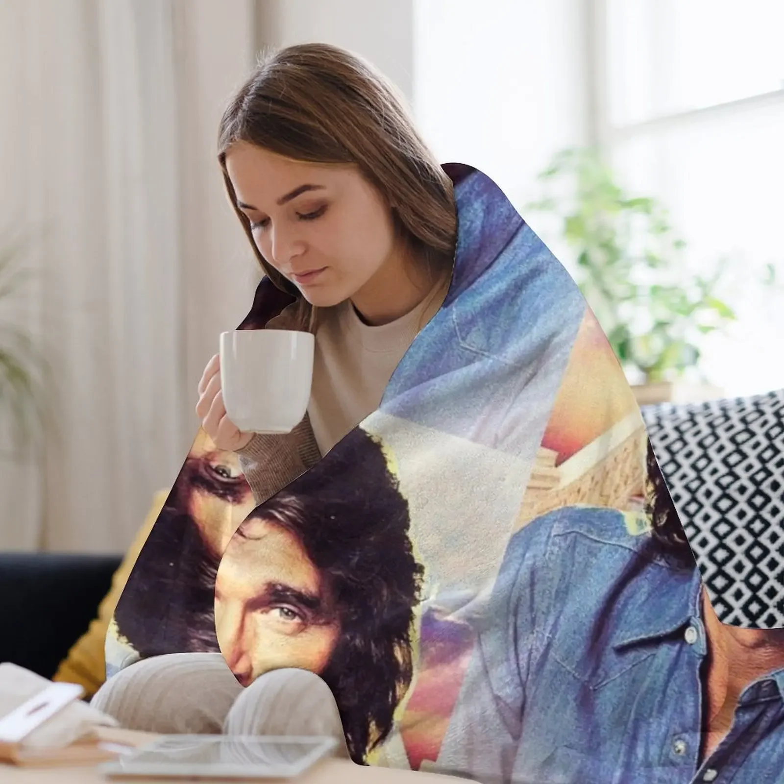 Фото Одеяло Michael Landon, покрывала для кровати, меховые изделия, декоративные одеяла для дивана, одеяла для кровати №3