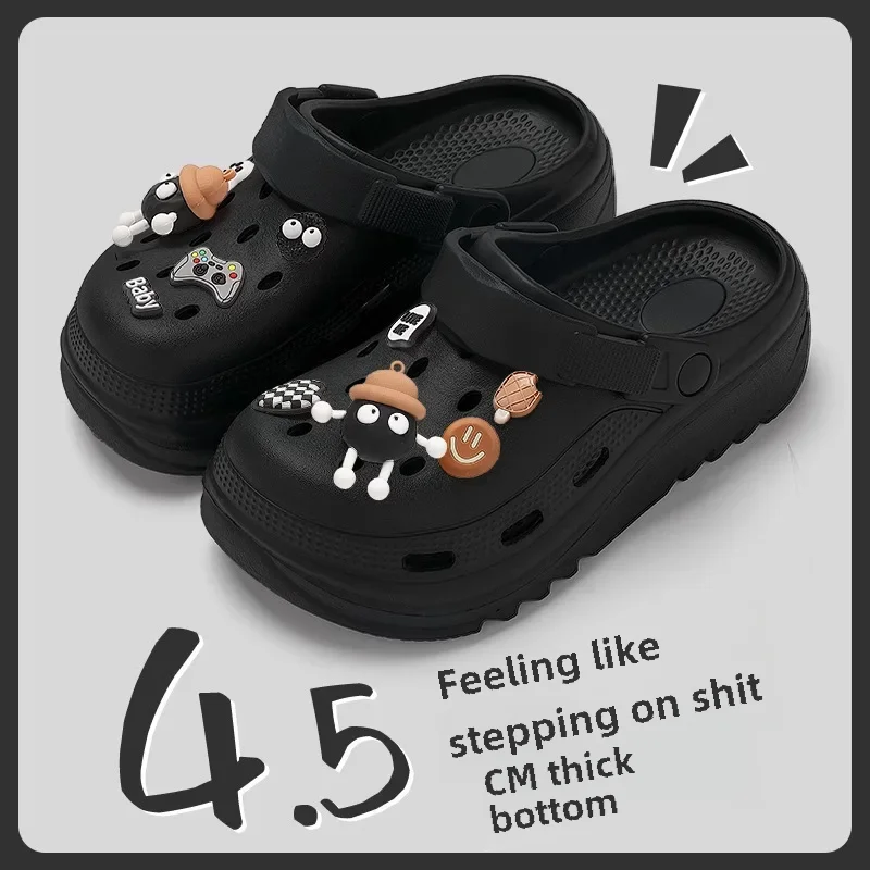 Супер милые мягкие сандалии в стиле девушки женские с отверстиями минус лето 2024