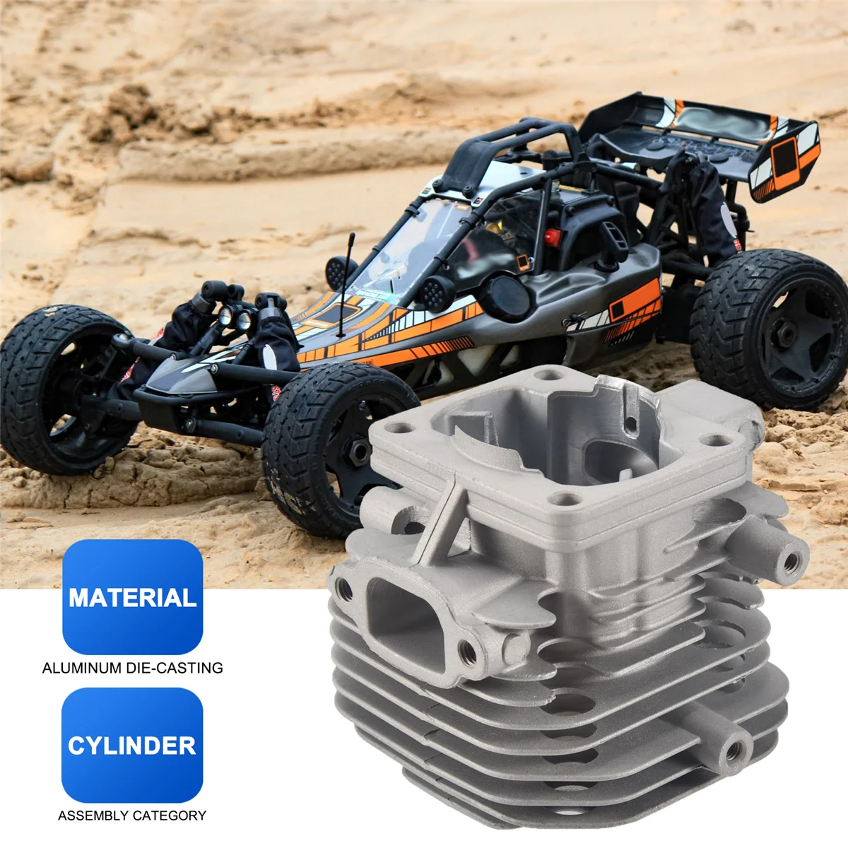 Набор цилиндров с 4 отверстиями 29CC подходит для двигателя Zenoah Rovan TSRC 1/5 King Motor Baja FG