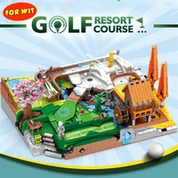 golf resort course building blocks 3022pcsdiverse games creative scene gold ball set pay attention educational childrens toy