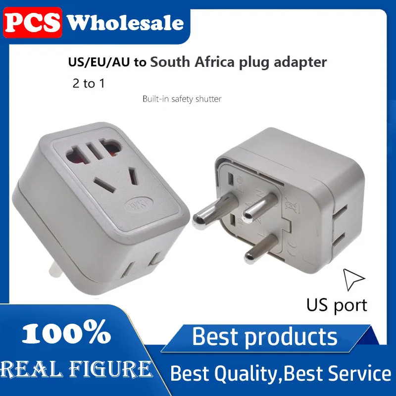 Small South African plug adapter, Indian-Indonesian travel power converter,2/3 jack to India