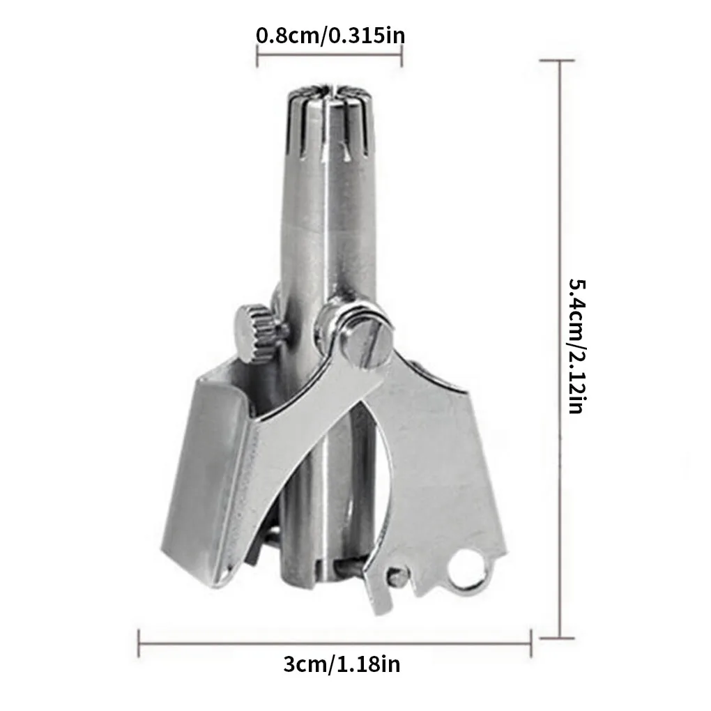 

Мужской триммер для носа из нержавеющей стали, ручной триммер для носа, бритва, моющийся триммер для носа и ушей