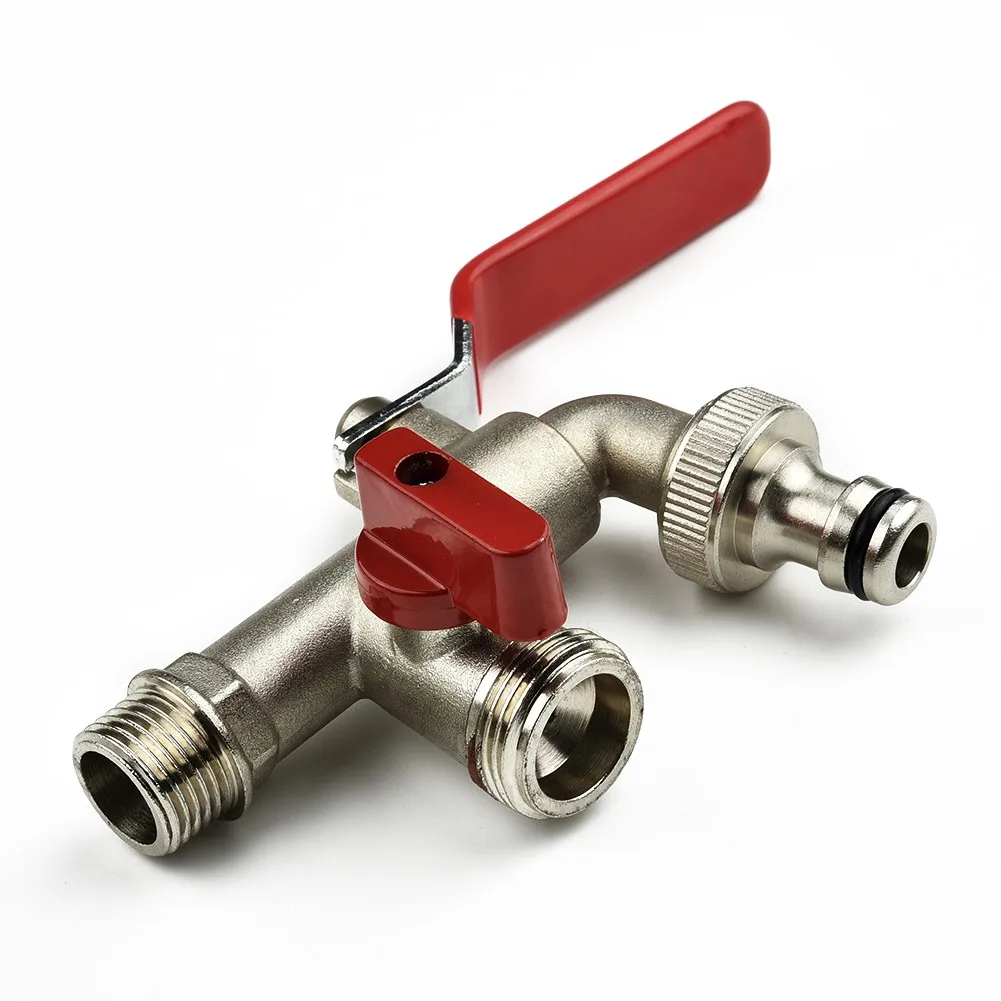 

Double Valves Water Tap 1/2 Inch Detachable Tap With Thicken Outlets Valves For Garden Drinking Water Farm Crop Garden Tools