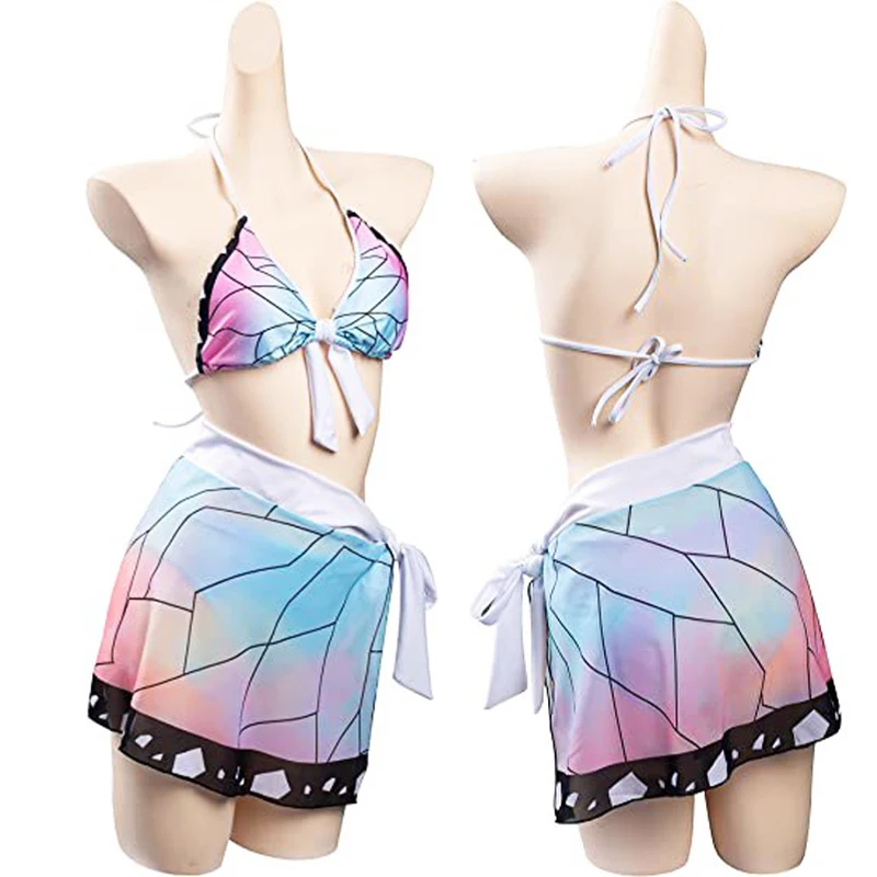 Костюм для косплея шинобу из трех предметов женский летний купальник купальный