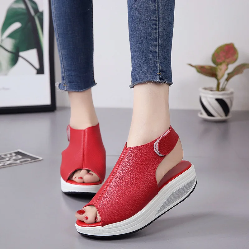 New Women Sandals Summer Casual Plus Size 35-43 Women Wedges Shoes Soft Female Multi-Colors Fashion Platform Lightweight Shoes