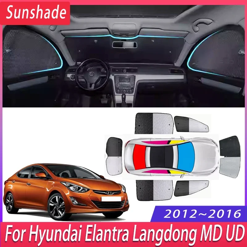 Автомобильный солнцезащитный козырек для Hyundai Elantra Langdong MD UD 2012 ~ 2016