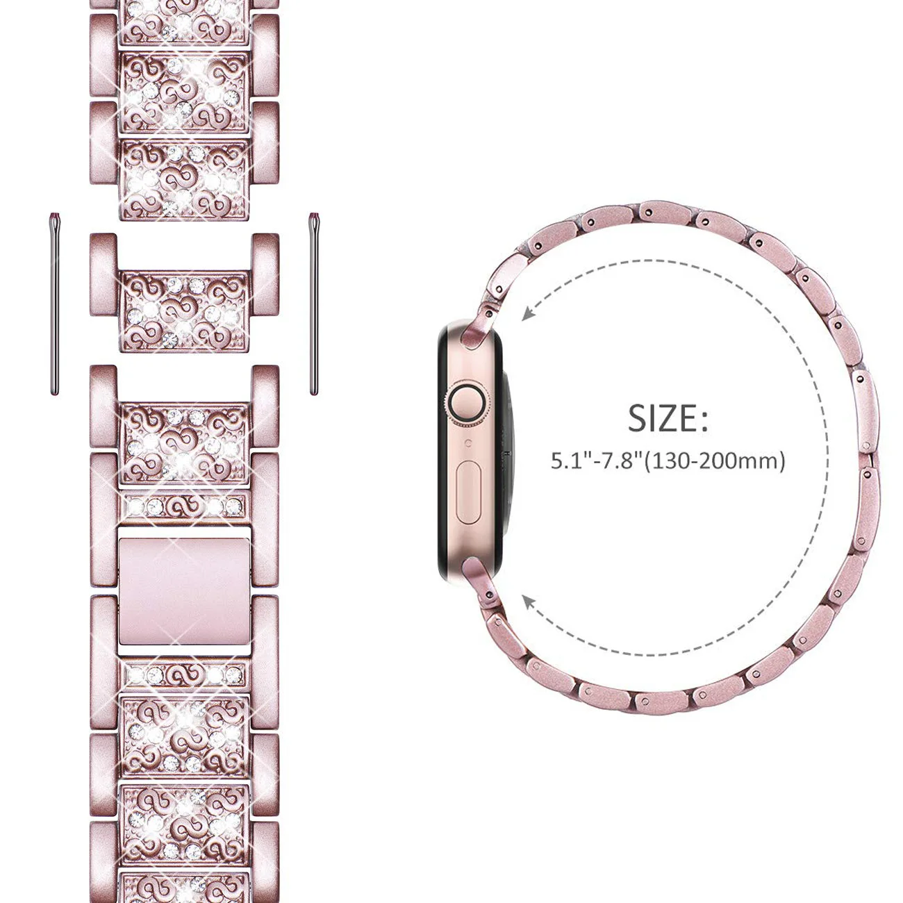 Браслет из нержавеющей стали для Apple Watch band 40 мм 44 38 42 | Наручные часы