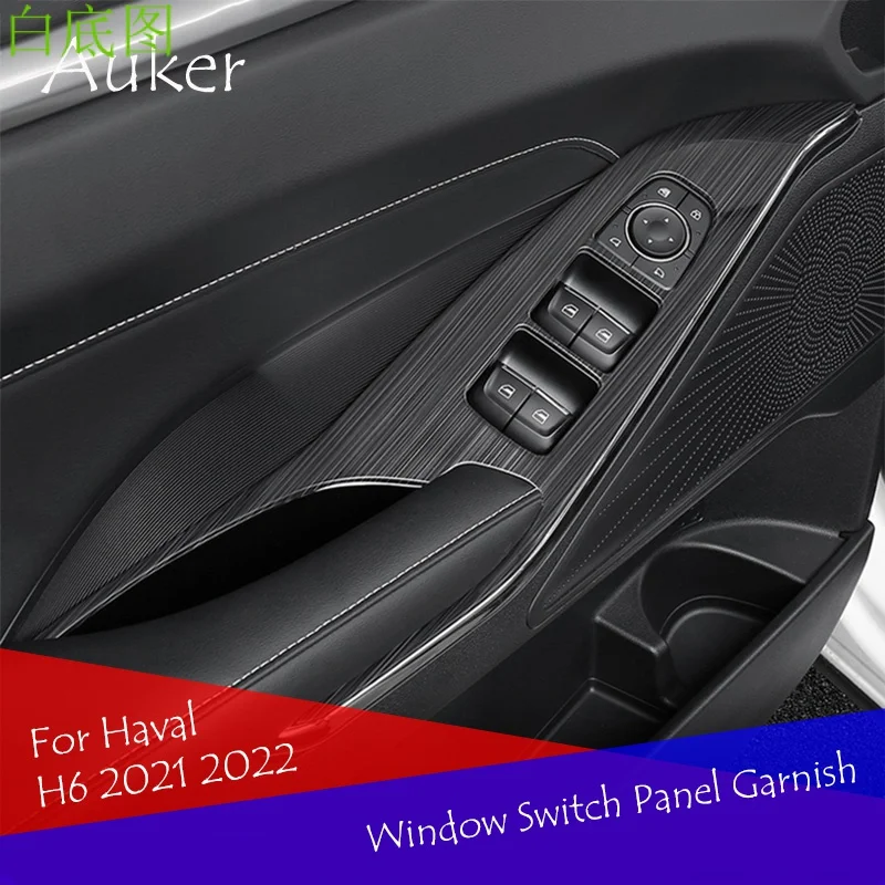 

For Haval H6 2021 2022 LHD Window Switch Panel Adjust Cover Trim Stickers Strips Garnish Decoration Car Styling