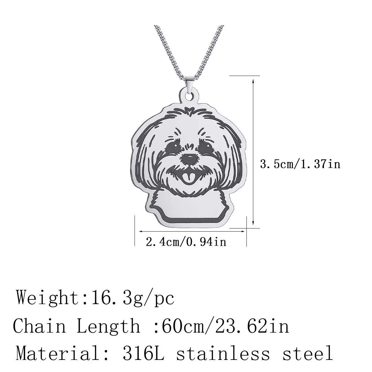 Изготовленное на заказ ювелирное изделие из нержавеющей стали брикет собаки