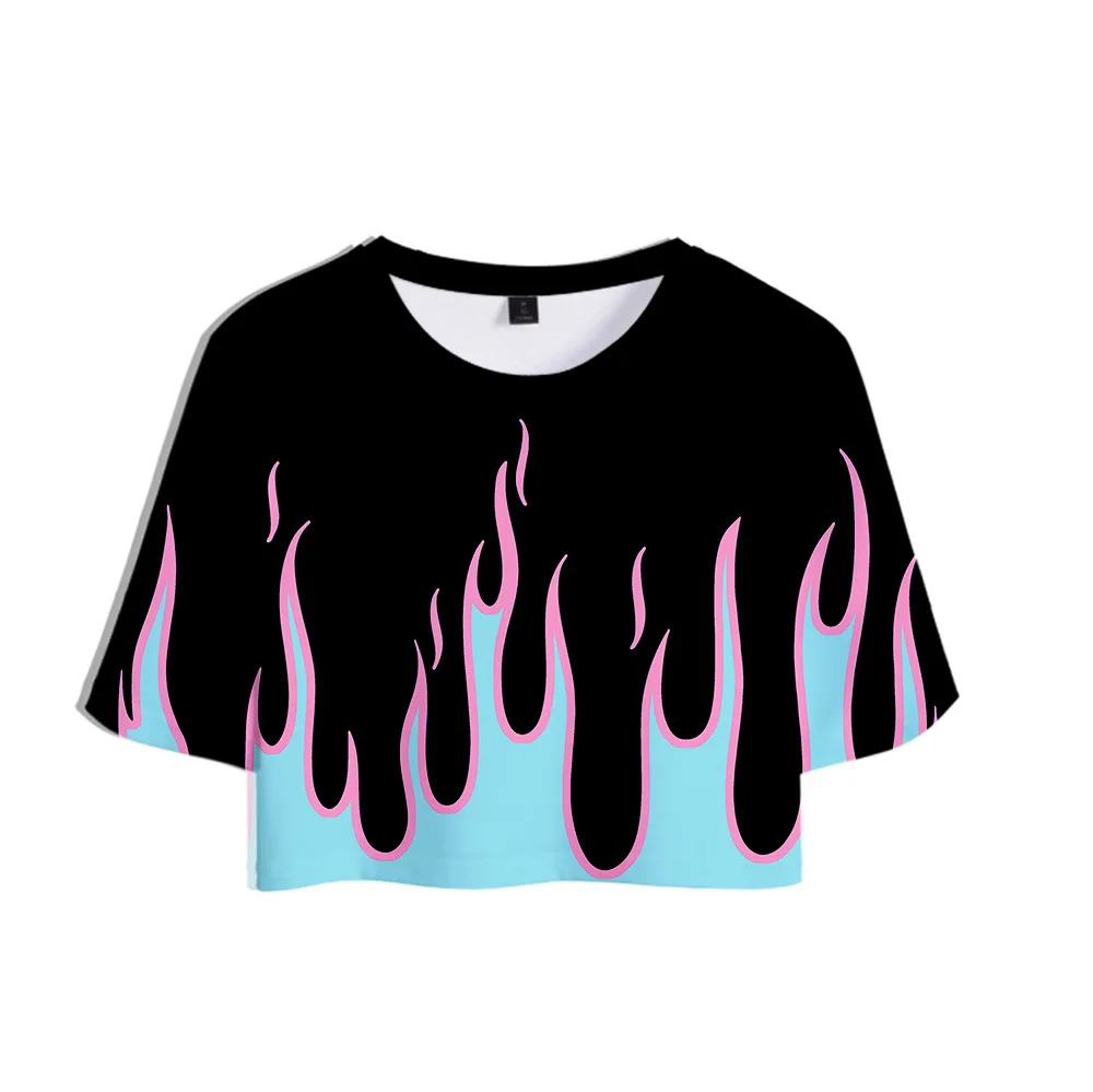 Женский комплект из двух предметов Повседневная футболка и шорты с 3D-принтом