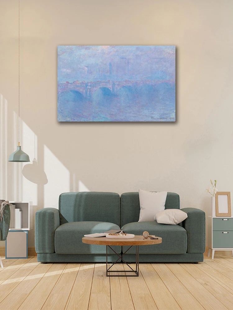 Клод Моне ватерлолоо мост эффект тумана 》 картина маслом Репродукция