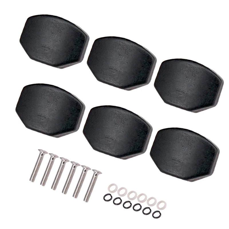 

6Pcs Guitar Tuning Peg Tuners Machine Heads Buttons Knobs Handle Tip Cap Musical Instrument Parts