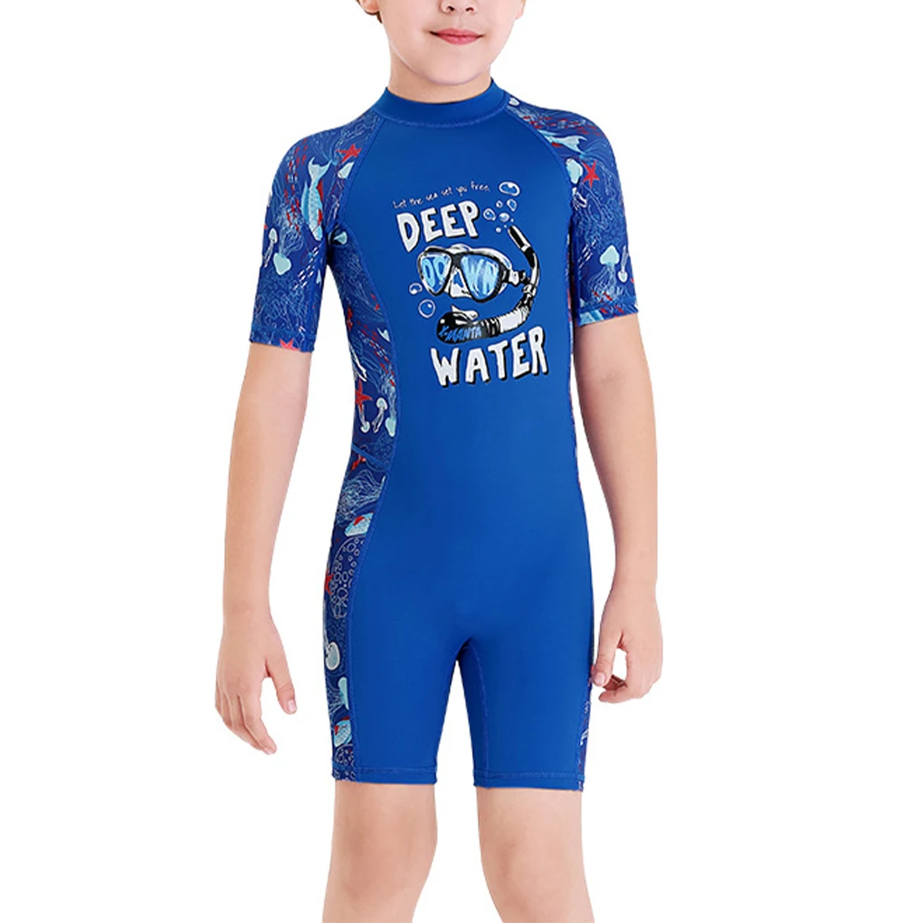 

Гидрокостюмы для дайвинга Детский Гидрокостюм Быстросохнущий модный анти-Медуза с короткими рукавами для сноркелинга серфинга песчаного пляжа