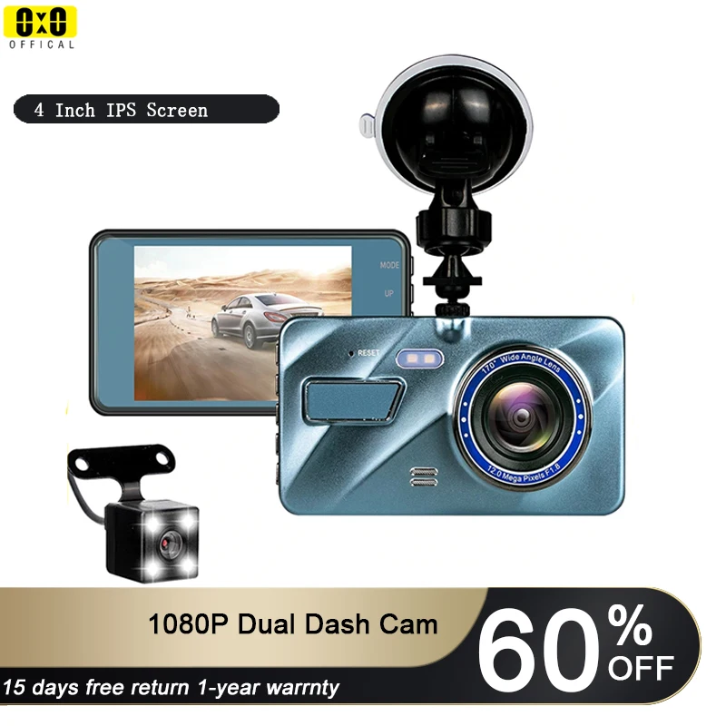 

Car Dvr Front and Rear Dual Dash Cam Car Video Recorder Dual Cams Full HD 1080P Dash Cam LED Night Car Black Box Camera