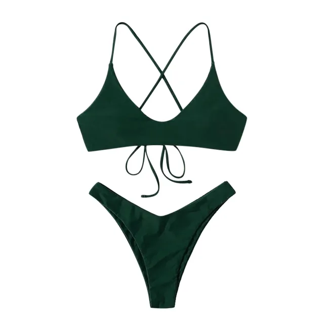 Solid Tie Sexy Women Bikini 2022 New Hot Sale Padded Bra High Leg Bandage  Push Up Bikini Set Brazilian Swimsuit Women Swimwear | АлиЭкспресс