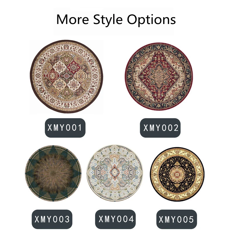 Этнический круглый ковер для гостиной американская спальня не скользящие