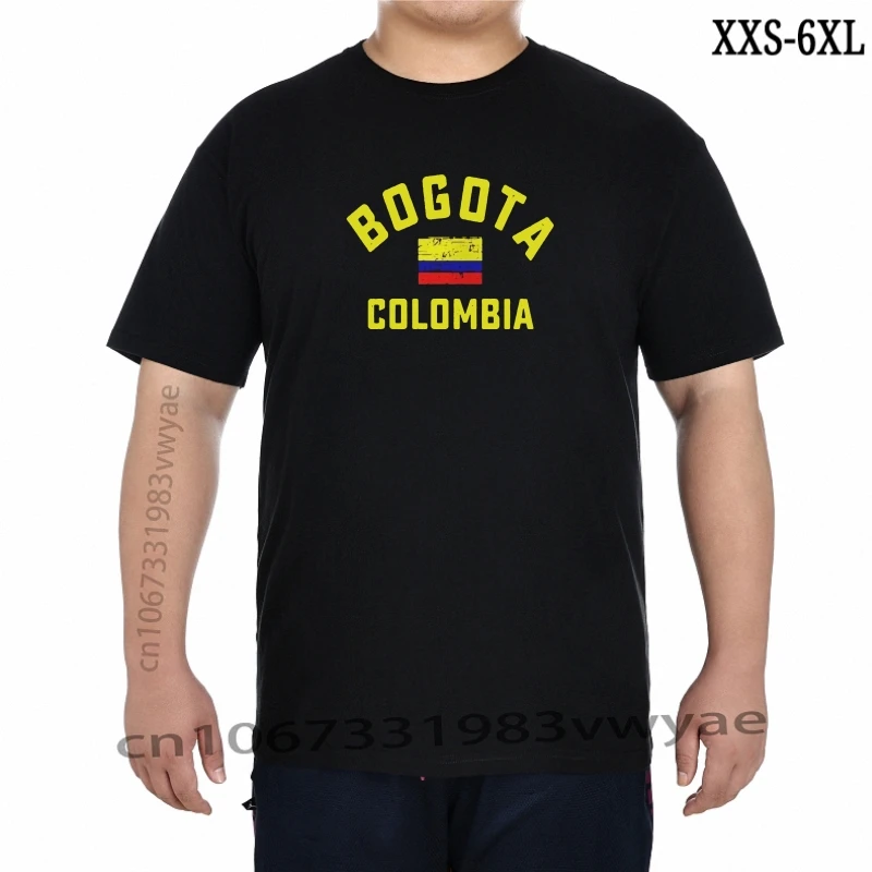 100% t shirt 2023 Fashion Men tshirt 100% Bogota Colombia flag XXS-6XL