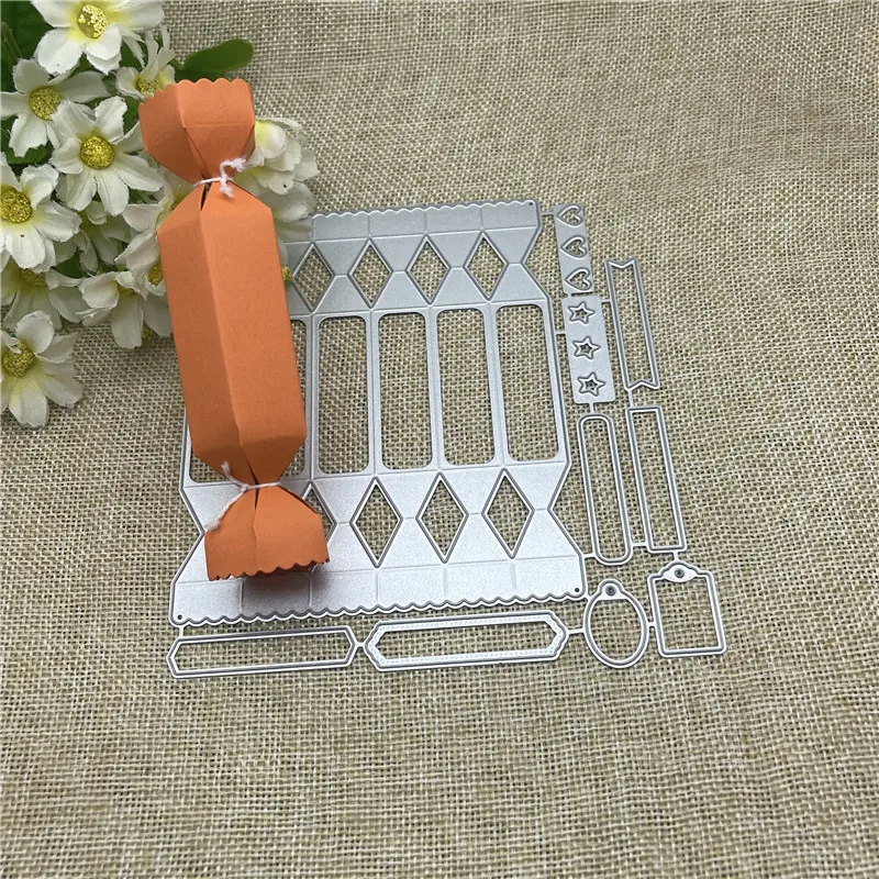 

Box Metal cutting dies mold Round hole label tag Scrapbook paper craft knife mould blade punch stencils dies