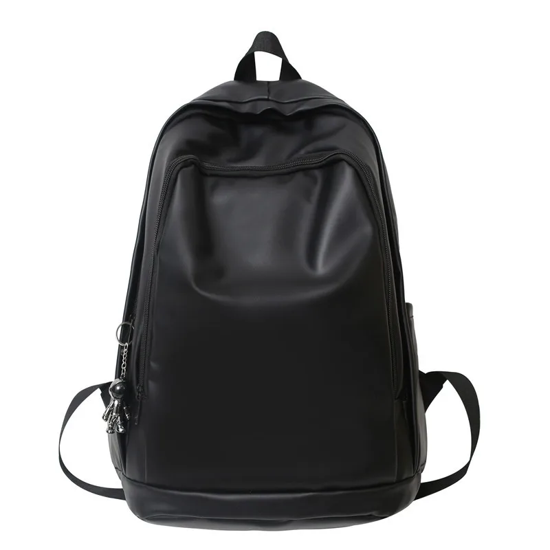 Simple Fashion Large Unisex school bag Soft Leather Big School backpack Waterproof Men's backpack Casual class bags for girls