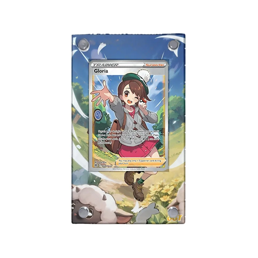 Фото Для аниме Pokemon Ptcg Giovanni Gloria Lusamine Roxie Piplup Wishiwashi акриловый защитный чехол для карточек настольный орнамент №5