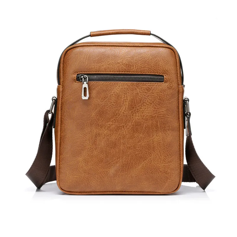 Vintage Leather Men's Crossbody Shoulder Bags Casual Man Travel Sling Messenger Bag Business Handbag  Male Tote Bag