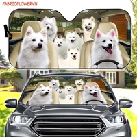 american eskimo car sunshade american eskimo car decoration dog windshield dog lovers dog car sunshade gift for mom gift f