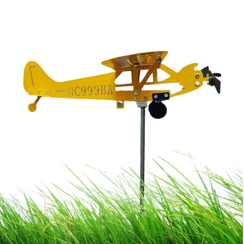

Airplane Weathervane 3D Wind Spinner Plane Outdoor Roof Wind Direction Indicator Windmill Home Garden Decor