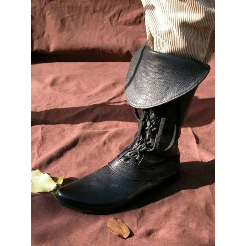 Мужские кожаные ботинки Cosplaydiy в средневековом стиле ботильоны среднего возраста