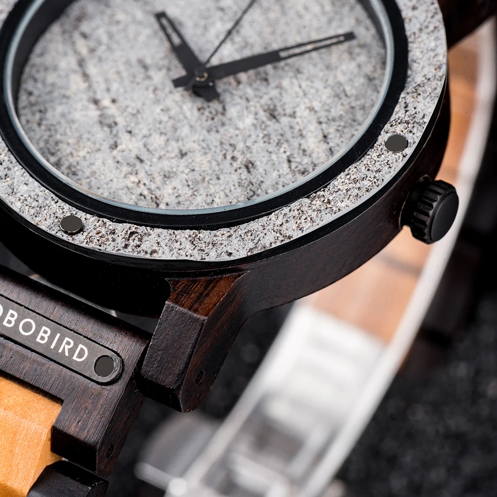 BOBO BIRD Деревянные Часы Мужчины Роскошные Наручные Кварцевые Ремешки Мужские