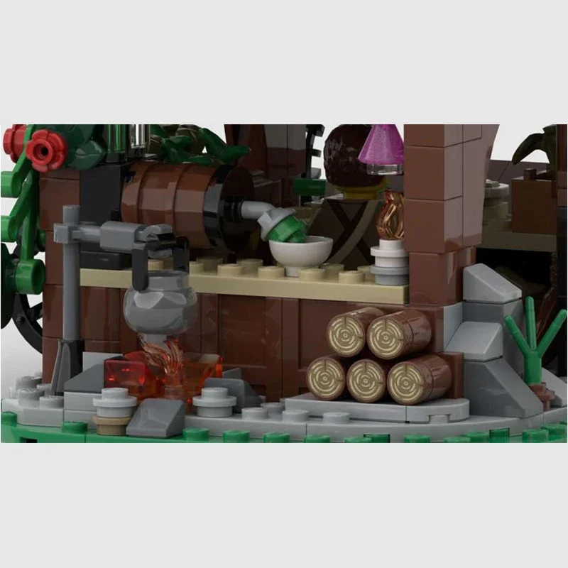 Магазин аптеки средневековая деревня травяной сад moc уличный рынок кирпичный